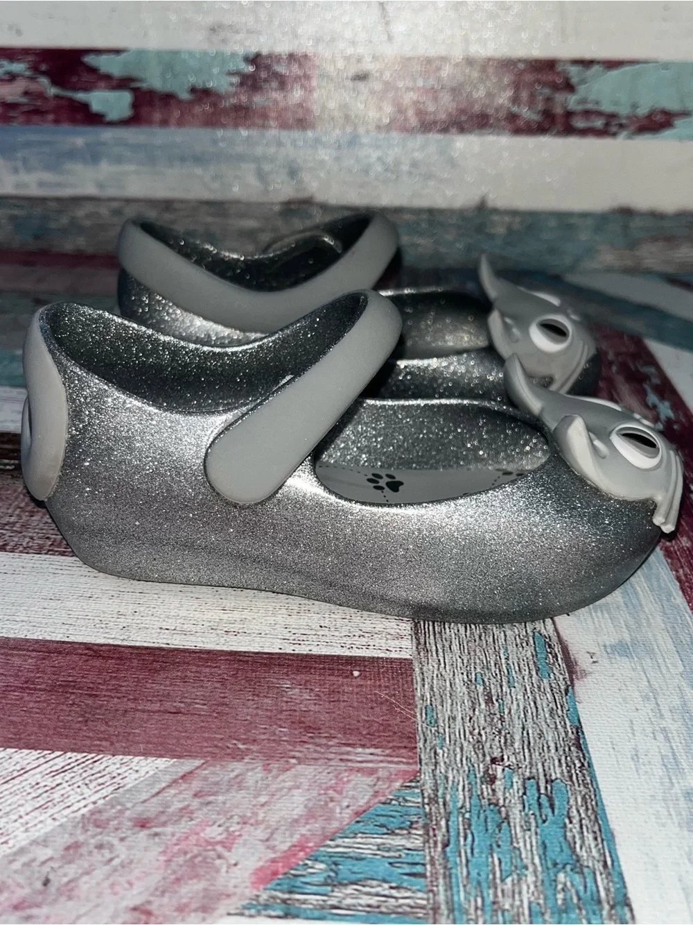 Mini Melissa Ultra Girl II Alice W Mary Jane Flats Sandals Cats EUC SZ 7 Toddler